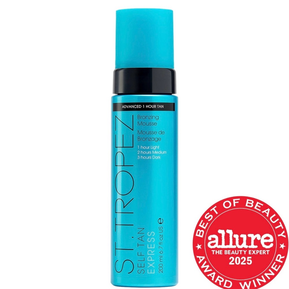 St. Tropez Self Tan Express Bronzing Mousse - Aqua Blue Pump Bottle